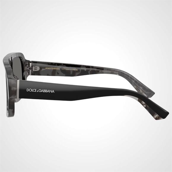 New Dolce & Gabbana Sunglasses Black Aviator Square Pilot Gray Lens 55-18 - Picture 3 of 6